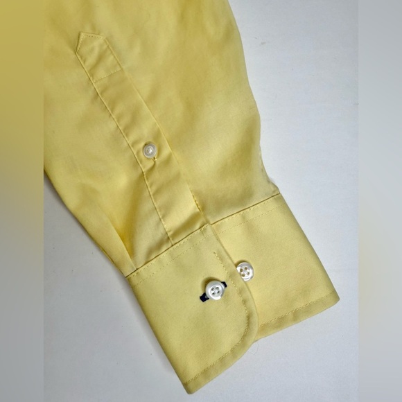 IZOD Quick Dry 16.5 Neck Men’s Regular Fit 34/35 Button Down Yellow Dress shirt - Picture 7 of 15